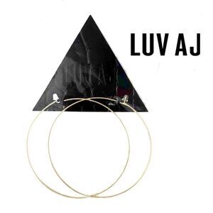 Luv AJ Capri Wire Hoop Earrings (Gold)